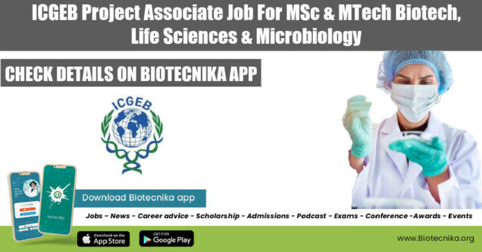 ICGEB Associate Job 2022