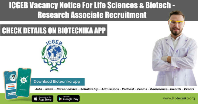 ICGEB Vacancy Notice