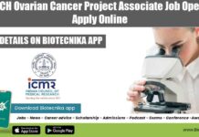 NIRRCH Ovarian Cancer Project Associate Job Opening, Apply Online ICMR-NIRRCH Vacancy 2022