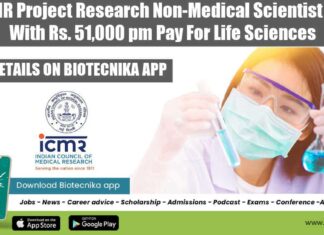 ICMR Non-Medical Scientist Jobs