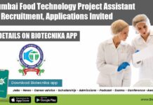 ICT Mumbai Food Technology Project Assistant Recruitment, Applications Invited ICT Food Tech Job