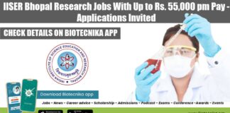 IISER Bhopal Research Jobs