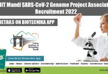 IIT Mandi SARS-CoV-2 Genome Project Associate Recruitment 2022 IIT Mandi Project Vacancy