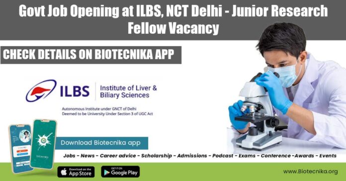 ILBS Delhi JRF Vacancy