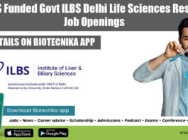 ILBS Delhi Research Vacancies