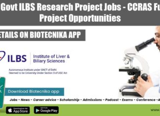 ILBS SRF Vacancies 2022
