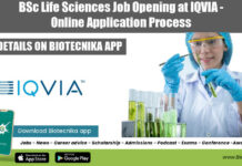 BSc Life Sciences Job Opening at IQVIA – Online Application Process IQVIA Jobs Mumbai