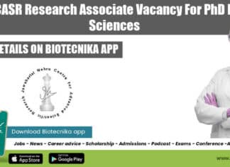 JNCASR Research Post 2022