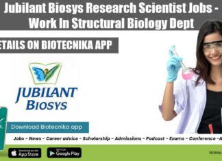 Jubilant Biosys Research Scientist