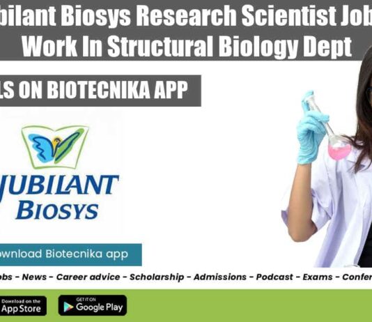 Jubilant Biosys Research Scientist