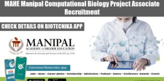 MAHE Computational Biology Job