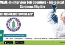 NABI Walk-In-Interview Job Openings – Biological & Life Sciences Eligible NABI Research Openings 2022