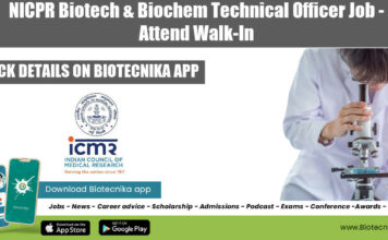 NICPR Jobs Biotech