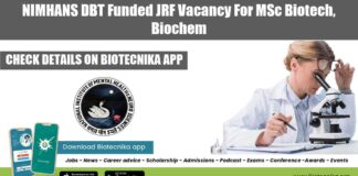 NIMHANS Vacancy Announcements