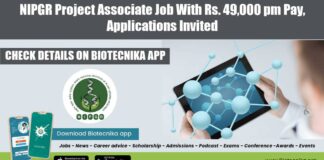 NIPGR Project Associate 2022