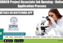 NIRRCH Project Associate Job Opening – Online Application Process NIRRCH Vacancy 2022 Project