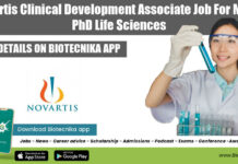 Novartis Clinical Development Associate Job For MSc & PhD Life Sciences Novartis Clinical Development Associate