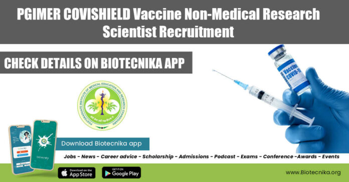 PGIMER Non-Medical Scientist Job