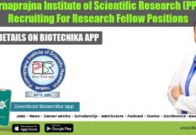 Poornaprajna Institute of Scientific Research (PPISR) Recruiting For Research Fellow Positions PPISR JRF Jobs 2022