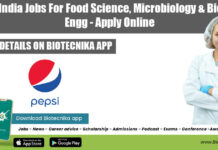 Pepsi India Jobs For Food Science, Microbiology & Biochem Engg – Apply Online PepsiCo India Microbiology Jobs