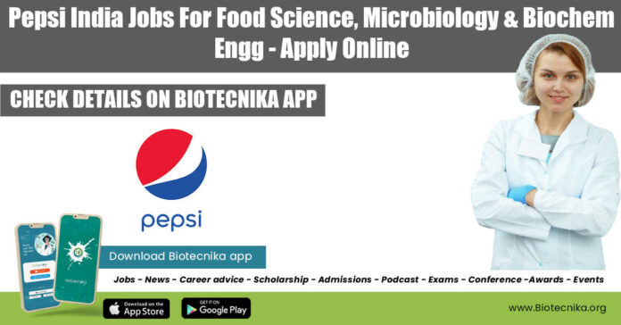 PepsiCo India Microbiology Jobs