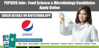 Pepsico Food Science Job