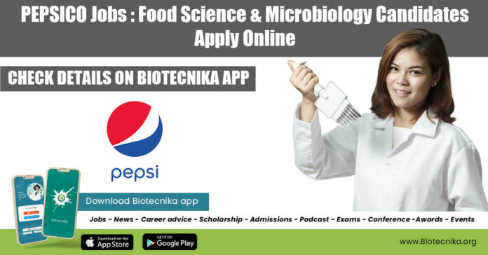 Pepsico Food Science Job