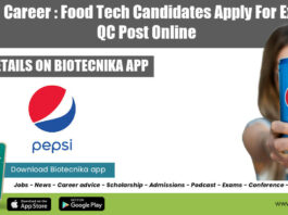 Pepsico Food Tech Job