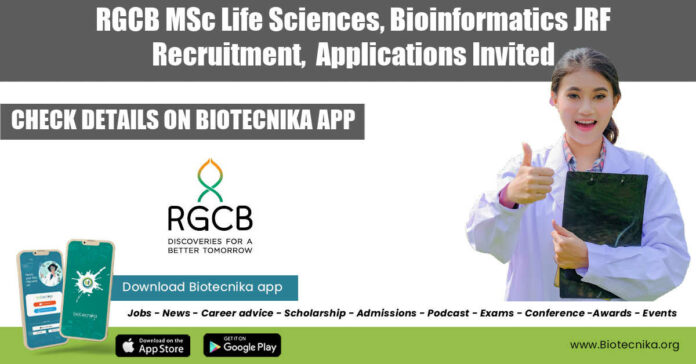 RGCB Job 2022 JRF