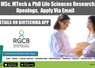 RGCB Vacancies 2022