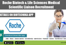 Roche Biotech & Life Sciences Medical Scientific Liaison Recruitment Roche Biotech
