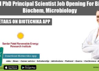 SPRERI Principal Scientist Job
