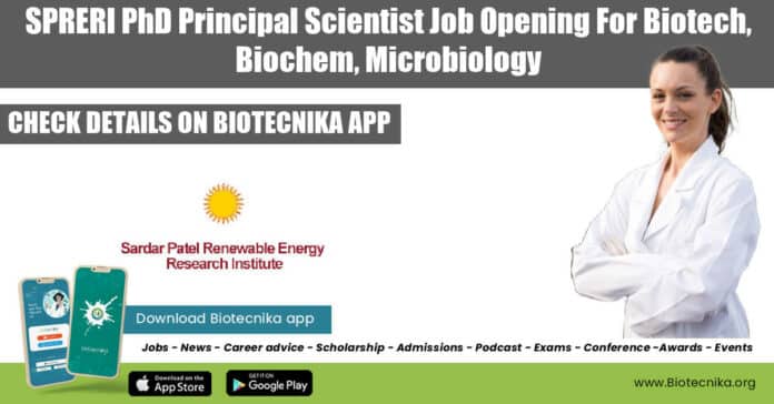 SPRERI Principal Scientist Job