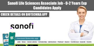 Sanofi Associate Jobs 2022