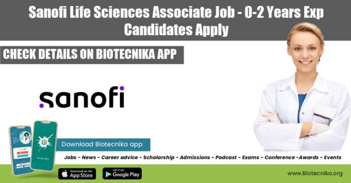 Sanofi Associate Jobs 2022