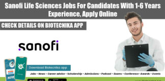 Sanofi Jobs 2022 Life Sciences