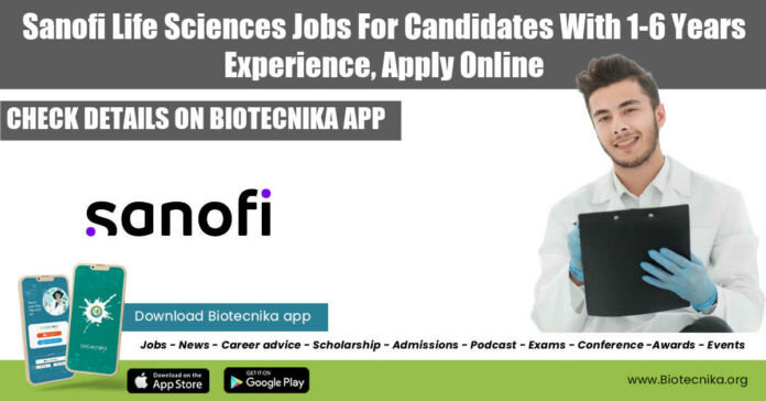 Sanofi Jobs 2022 Life Sciences