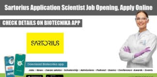 Sartorius Biological Sciences Job