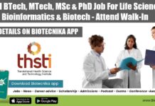 THSTI Jobs 2022 Bioinformatics