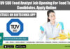 TUV SUD Food Analyst Job Opening For Food Tech Candidates, Apply Online TUV SUD Food Analyst
