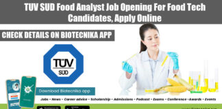 TUV SUD Food Analyst