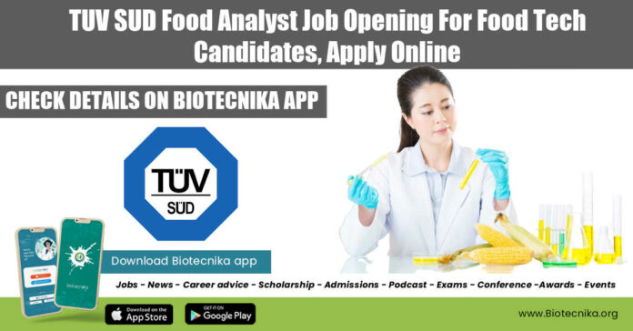 TUV SUD Food Analyst