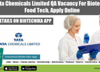 Tata Chemicals QA Job