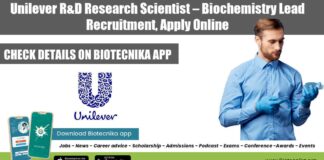 Unilever R&D Research Scientist