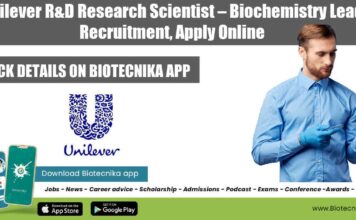 Unilever R&D Research Scientist
