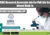 ICMR-VCRC Research Associate Job For PhD Life Sciences, Attend Walk-In VCRC Research Job 2022