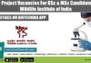 20+ Project Vacancies For BSc & MSc Candidates at Wildlife Institute of India WII Jobs 2022 Latest