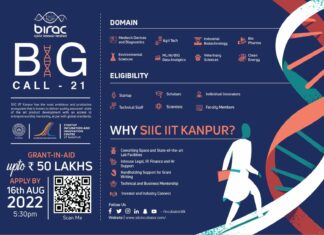 BIRAC BIG 21 Call For Applications By SIIC IIT Kanpur