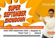 Super September Showdown – This Teachers’ Day Something Spectacular Is Coming @ Biotecnika – Register Now & Stay Tuned Super September Showdown - This Teachers' Day Something Spectacular Is Coming @ Biotecnika - Register Now & Stay Tuned