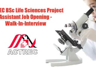 ACTREC BSc Job Opening